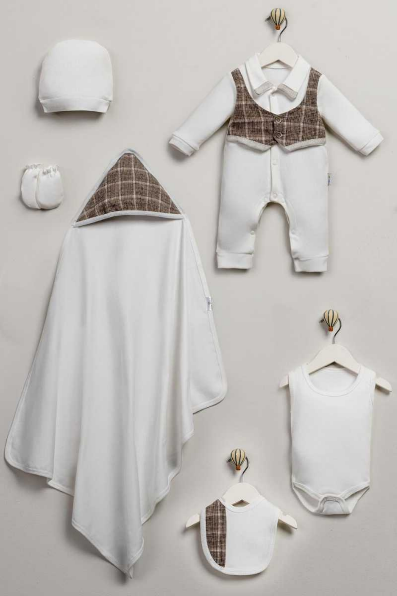 Erkek Kare Desenli 6lı Set