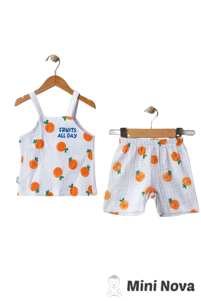 Müslin Askılı Fruits Kız Takım