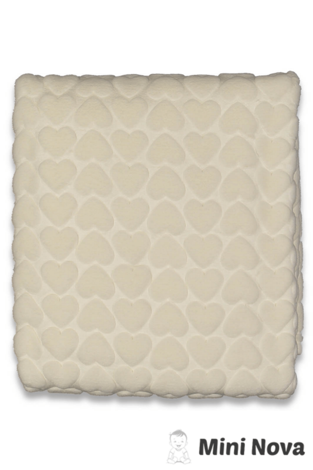 100x120 cm Peluş Kalp Baskılı Battaniye